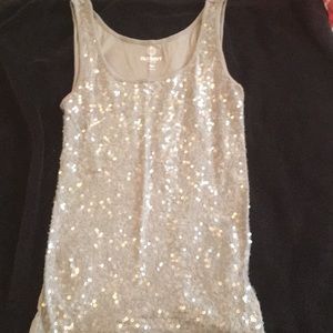 Silver sequins tank top